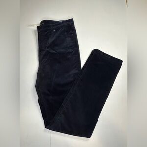 Talbots Womens 10 Long Black Corduroy Straight Leg Pants Slimming NEW NWT